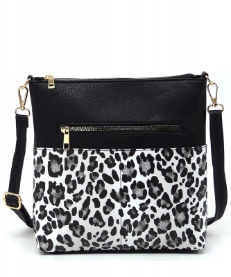 Fashion Pocket Crossbody Bag AD760 SNOW LEOPARD